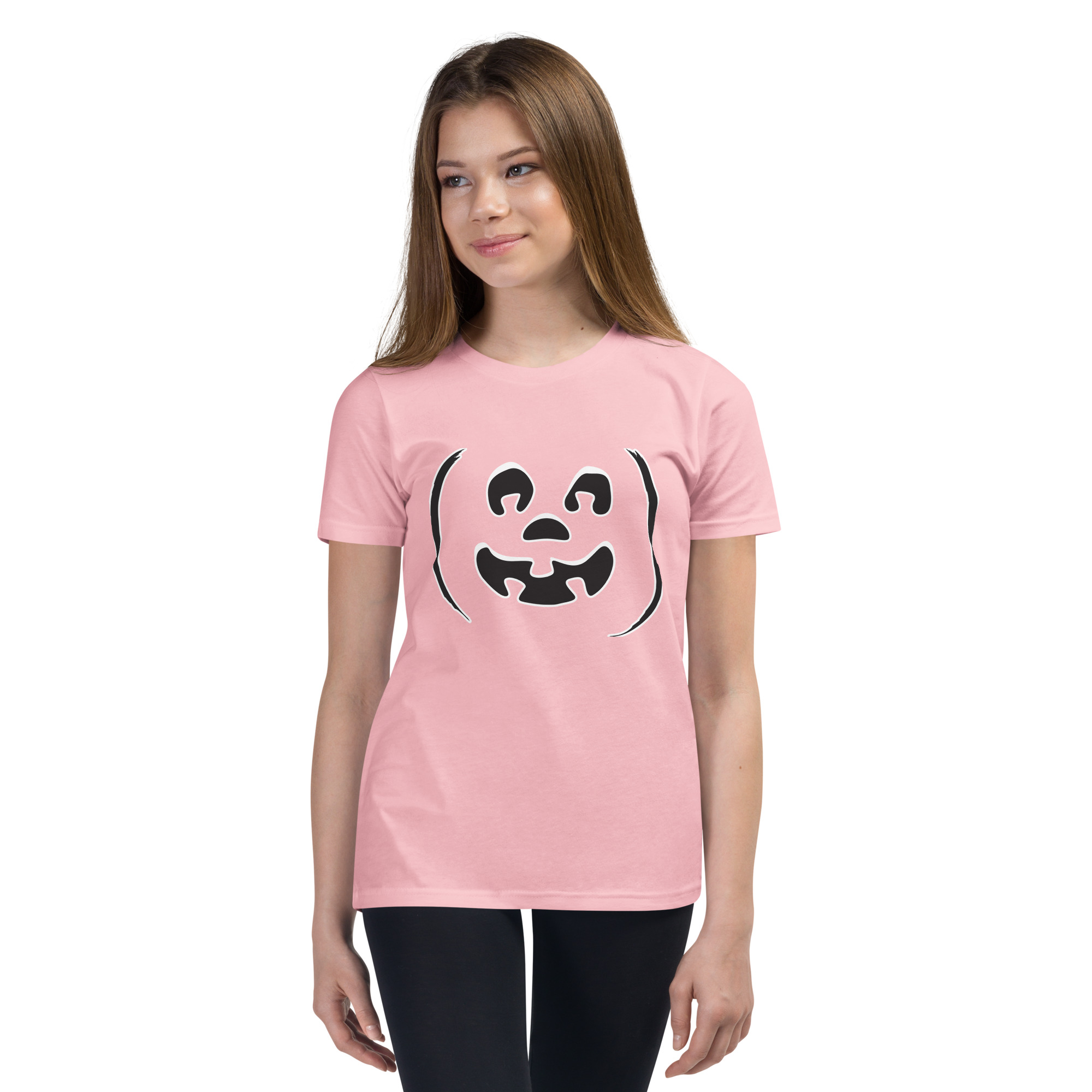 Jack-o-lantern pumpkin halloween kids costume Youth Short Sleeve TShirt - Image 2