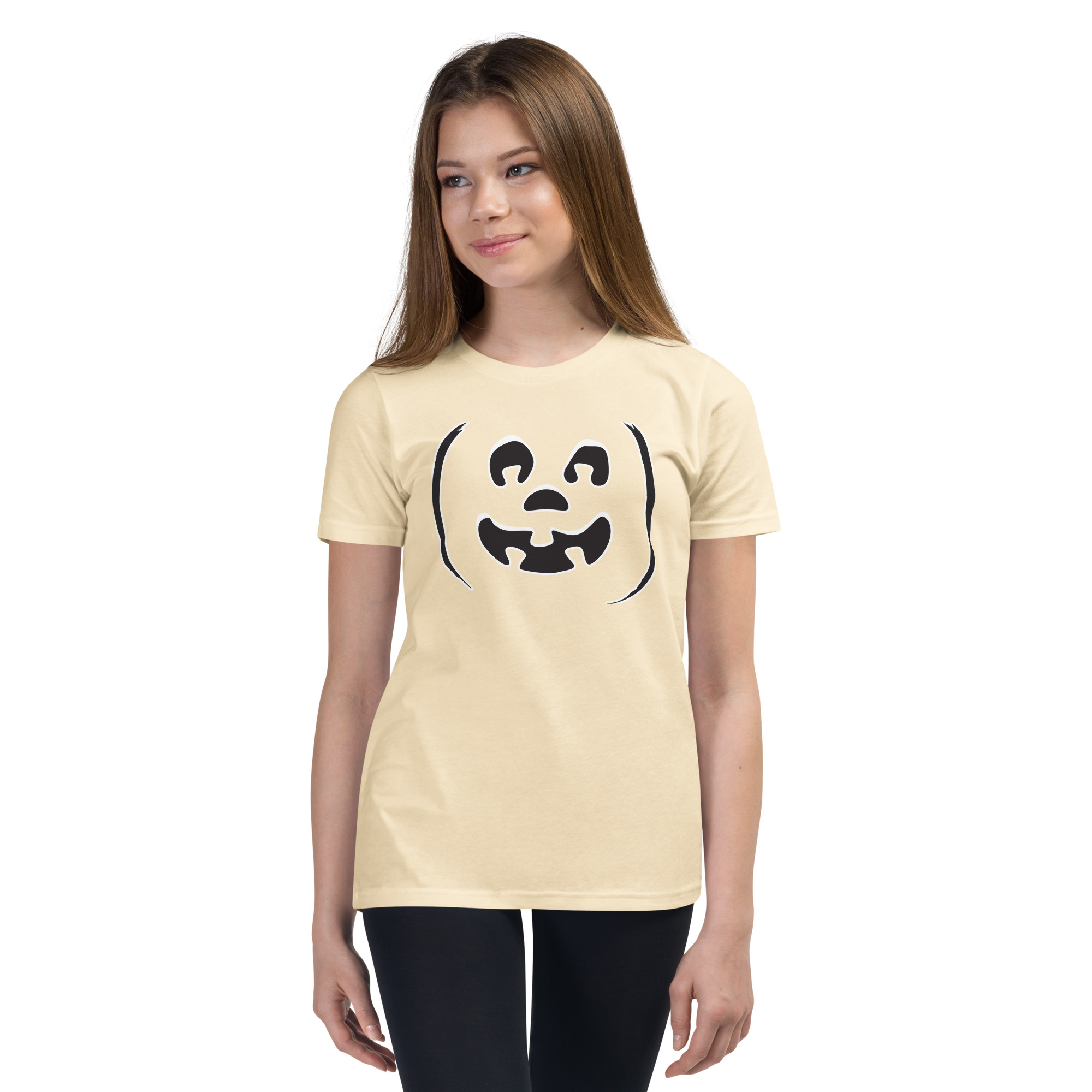 Jack-o-lantern pumpkin halloween kids costume Youth Short Sleeve TShirt - Image 10
