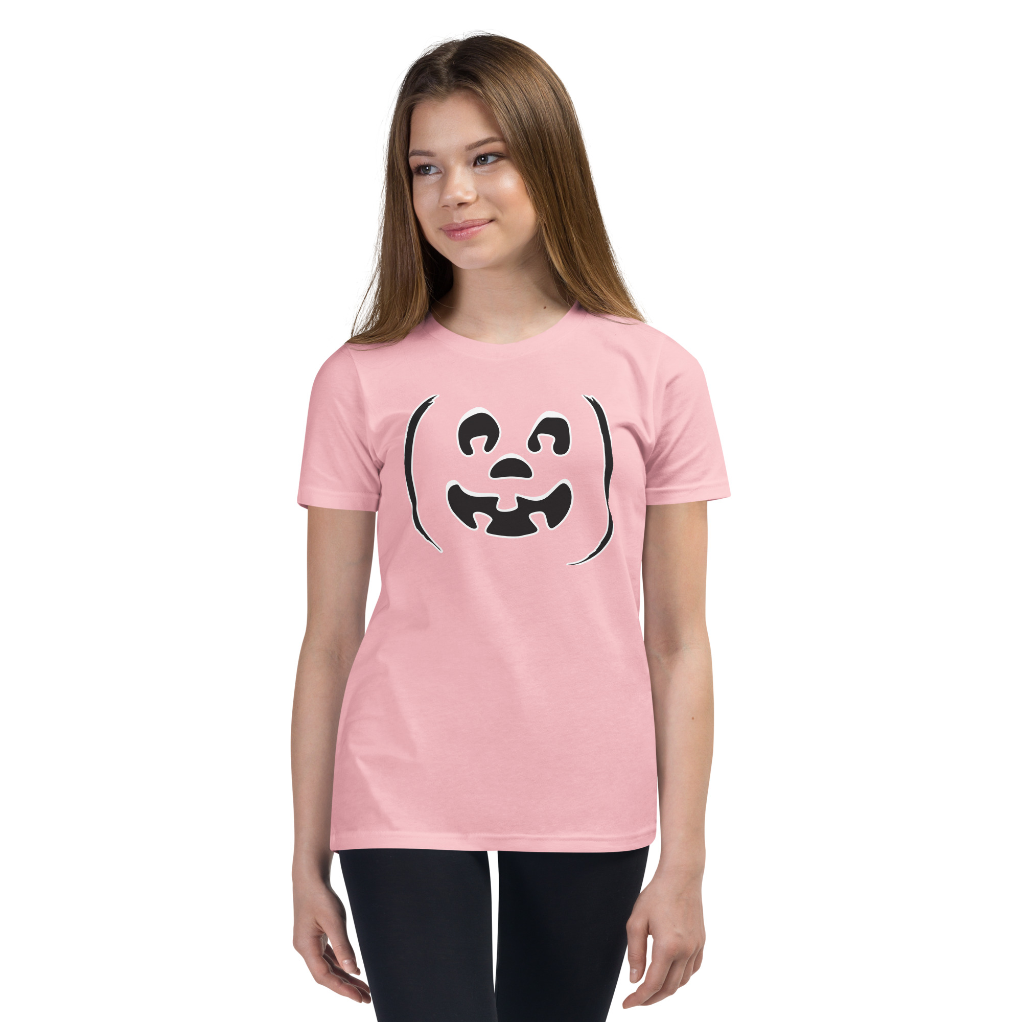 Jack-o-lantern pumpkin halloween kids costume Youth Short Sleeve TShirt - Image 8